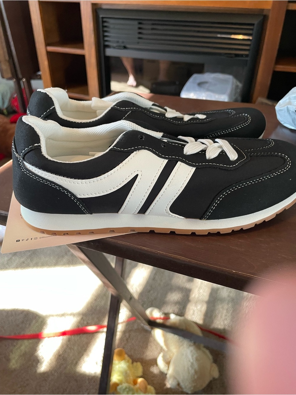 Casual Black and White womens Sneakers